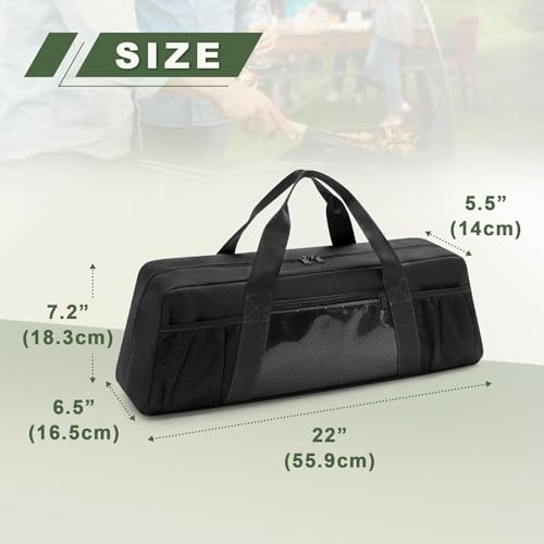 Sac de barbecue extérieur portable grand support de rangement d'outils - 5
