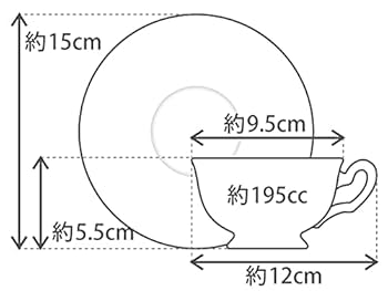 Amazon | 大倉陶園 ブルーローズ カップ&ソーサー 195cc ティー
