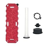 NCFAUTO 4 Gallon/ 15L Flat Fluid Storage Container with LLDPE Material, Dual-Purpose Spare Storage Tank & Recovery Traction Board for Cars Off-road Vehicles Trucks SUVs RVs, Red