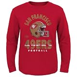 NFL - Camiseta de manga larga para niños de 8 a 20 años con licencia oficial del equipo desgastado con logotipo de casco, 8