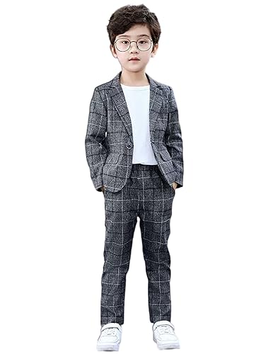 Costume pied-de-poule garçon parfait pour mariages et fêtes de famille