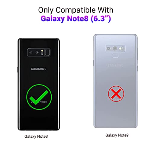 Image of LIRAMARK Liquid Silicone Soft Back Cover Case for Samsung Galaxy Note 8 (Midnight Blue)