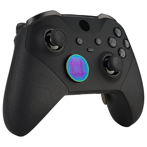 Image of eXtremeRate 2 pcs Metalic Rainbow Aura Blue & Purple Magnetic Stainless Steel D-Pads, Replacement Parts Directional Pad Button Kits for Xbox One Elite & Xbox One Elite Series 2 Controller