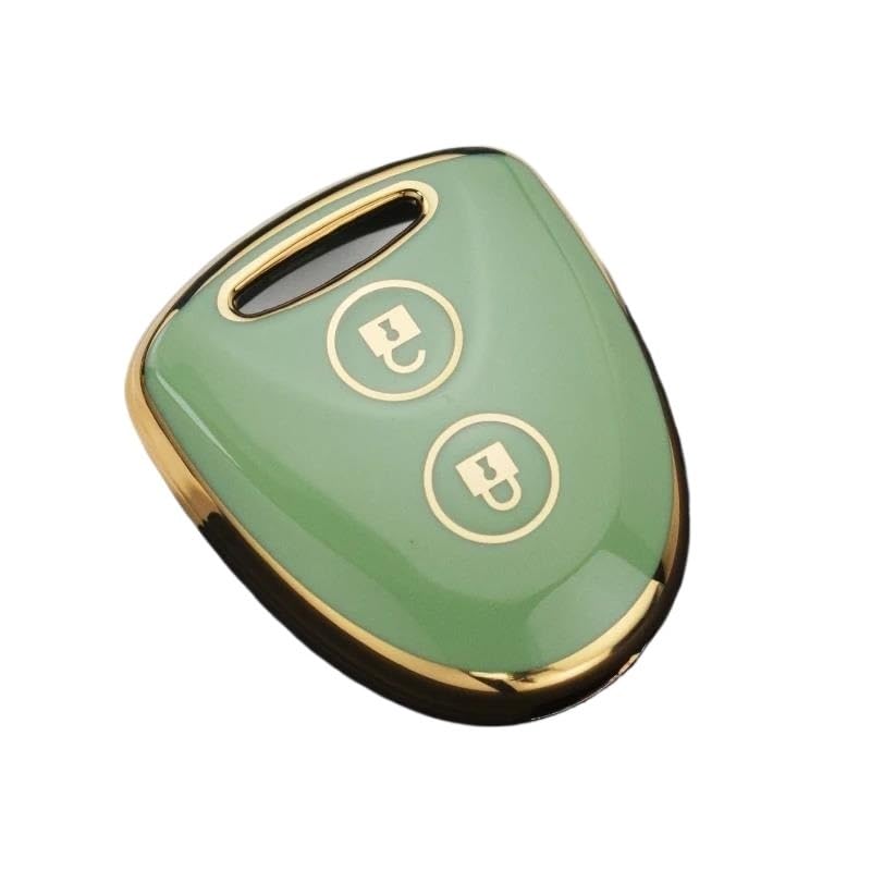 Etui clés de voiture anti-choc en TPU gris et or pour Perodua Myvi et Axia