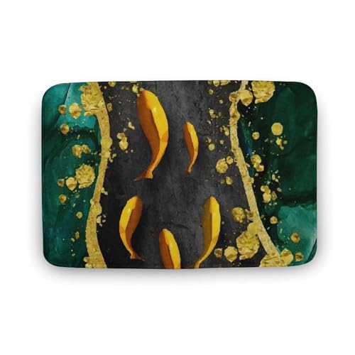 玄関マット室内 鯉魚 金魚 和風 泥落としマット 滑り止め 50x80cm 大判 カーペット 耐摩耗性 吸水 ドアマット バスマット ふわふわ 柔らか 洗える 抗菌防臭 足拭きマット 廊下 洗面所 掃除 ラグマット オールシーズン適用 水洗い お手入れ簡単