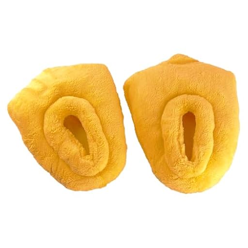 Ieron Pantuflas de pato, pantuflas de peluche para el hogar, pantuflas de animales novedosas, zapatos con pies de pato, pantuflas de casa mullidas (amarillo, 16 x 16 cm) | Ya disponible en tu tienda friki favorita! En mundofriki.es!