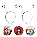 LUOZZY 4pcs Cute Fashionable Soccer Headbands for Party Decorations with Plastic Spring Elastic Design