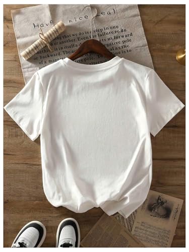 Women's Graphic Tees Bow Leopard Short Sleeve Crewneck Casual Crop Tops Summer T Shirt White and Red Large2