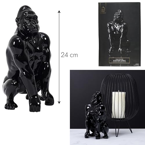 HOME DECO FACTORY CMPPA The Hockender Gorilla, Kunstharz, 24 cm