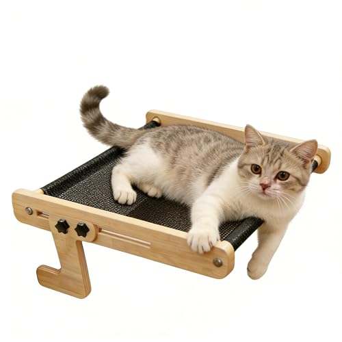 Hamaca para gatos que ahorra espacio en ventanas y dormitorios pequeños de casa 2