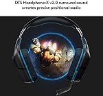 Casque de jeu filaire Logitech G432, son surround 7.1, DTS Headphone:X 2.0, haut-parleurs audio de 50 mm, USB et prise 3,5 mm, microphone flip-to-mute, PC (Similicuir) - Noir