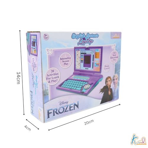 Image of Frozen Educational Laptop for Kids - Interactive Learning Toy for Girls Age 3+ with 20 Activities, Mouse Control, Learn Alphabet, Numbers, Words, Games, Music & Logic - Turquoise Blue