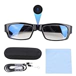 Plyisty Camera Glasses, 1080P HD Video Glasses, Anti Shake Recording, Wide Angle View, Supports Up to 128G, Wearable Eyeglasses for Outdoor Sports