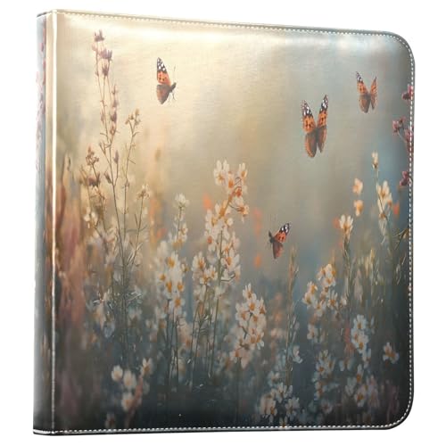 Álbum de fotos adhesivo DIY Scrapbook Flores de primavera Prendedores de anillos 3 Libro de fotos 40 páginas 8x10 para memoria miniatura 1