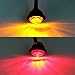 FXC 'Purishion 10x 3/4 in' Round LED Clearence Light Front Rear Side Marker Indicators Light for Truck Car Bus Trailer Van Caravan Boat, Taillight Brake Stop Lamp (12V, Red+Amber)