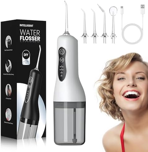 Irrigador Dental, Irrigador Bucal Portatil, 260ML Water Flosser P...