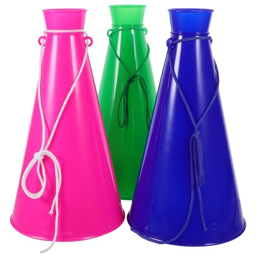 TOYANDONA 3Pcs Plastic Trumpets for Cheering Instruments for Parties Stadium Events Sports Meets Fun Playthings for Boys