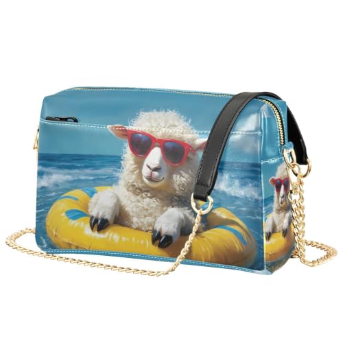 Sac bandoulière cuir synthétique mouton pour ranger vos essentiels à l'abri