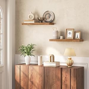 Hoobrofloatingshelveswallshelfsetof2236inchhangingshelfwithinvisiblebracketsforwalldecorinbathroombedroomtoiletkitchenlivingroomofficerusticbrownbf60bj01 Urban Country Home Decor Hoobro floating shelves wall shelf set of 2 236 inch hanging shelf with invisible brackets for wall decor in bathroom bedroom toilet kitchen living room office rustic brown bf60bj01 urban country home decor