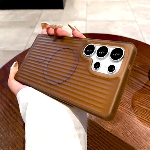 Coque Samsung S24 Plus rigide mate marron foncé charge