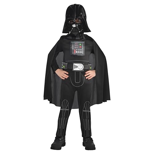 Party City Classic Darth Vader Costume for Boys - Costume Includes Jumpsuit, Cape, Mask & More - Star Wars Costumes for Halloween, Birthday Parties & Themed Event