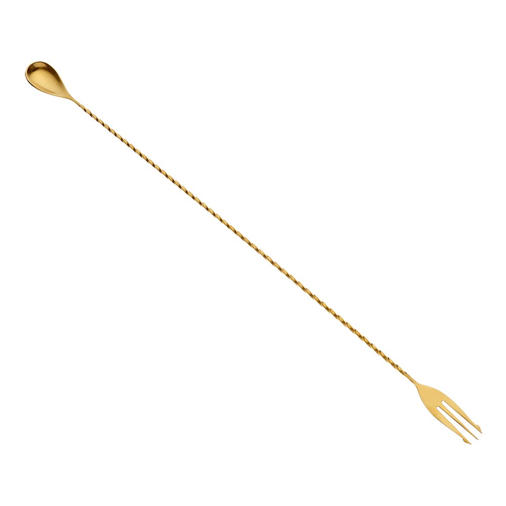 Barfly Barfly Bar Spoon with Fork End, Stainless Steel, Gold — image 1