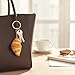Cute Croissant Keychain - Metal Pastry Key Ring Charm, Fashion Bag Accessory for Women and Girls, Sweet Birthday Gift for Friends