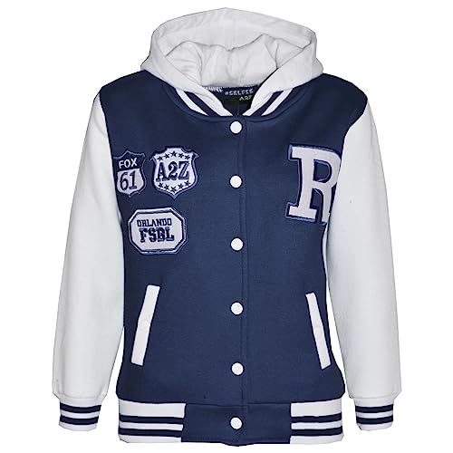 Veste Varsity B.B pour l'école et le sport avec capuche A2Z 4 Kids style NYC/FOX 9-10 ans