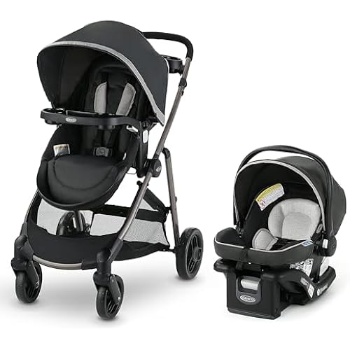 Graco Modes Element LX Travel System, 3-in-1 Carseat and Stroller Combo, Includes: SnugRide Lite LX Car Seat and Baby Stroller, 3 Modes - Infant Car Seat Carrier, Pramette, Toddler Stroller, Redmond