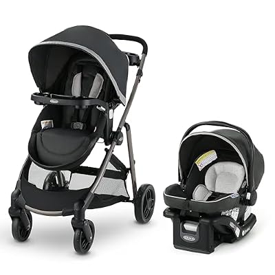 Graco Modes Element LX Travel System, 3-in-1 Modular Carseat Stroller Combo, Infant Car Seat Carrier to Toddler Stroller, Includes the SnugRide Lite LX Car Seat, Redmond