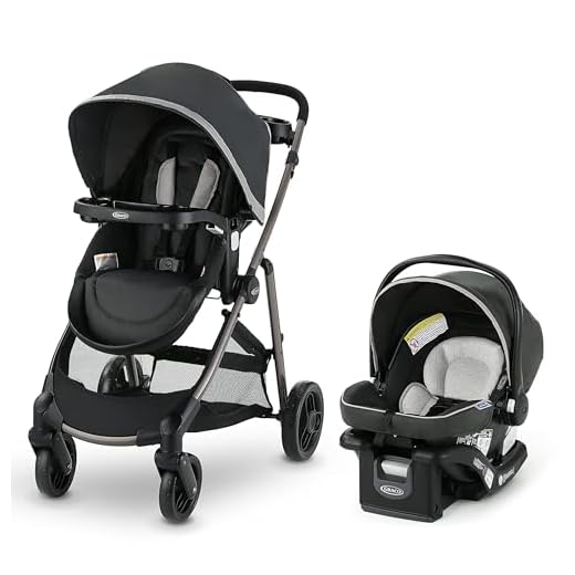 Graco Modes Element Travel System, Includes Baby Stroller with Reversible Seat, Extra Storage, Child Tray and SnugRide 35 Lite LX Infant Car Seat, Redmond