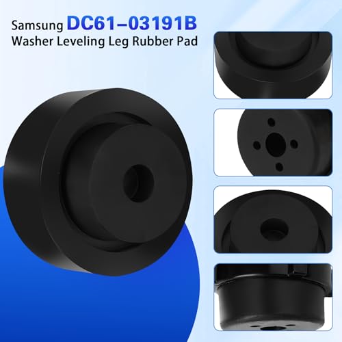 Image of DC61-03191B Leveling Leg Rubber Pad Replacement for Washing Machine (4 Pack)