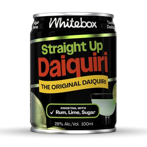 WHITEBOX COCKTAILS Single Serve Classic Straight Up Daiquiri Single Cocktail Can | Classic Full Strength Daiquiri | Pre-mixed Cocktails Ready To Drink 1x100ml