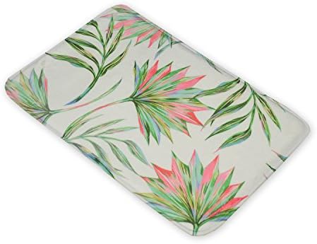 Tropical Rainforest Leaves Floor Mats American Non-slip Green Carpet For Bathroom Indoor/outdoor Doormats Alfombras Rectangle Mats for Living Room Carpets Kitchen Rugs Kids Bedroom