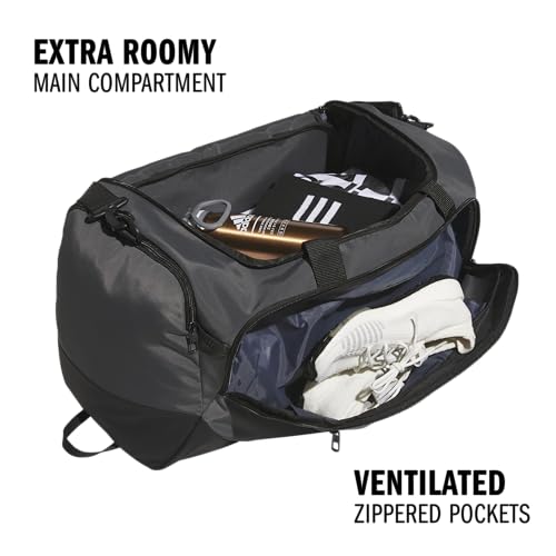 Image of adidas Defender 5 Duffel Bag for Sports, Gym and Travel, Team Dark Grey, OSFA