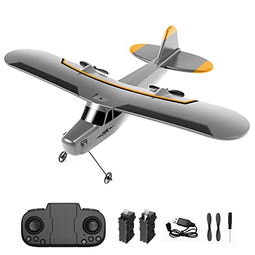 GoolRC RC Plane, LSRC-B3 RC Airplane, 2.4GHz 2 Channels Remote Control Airplane, Fixed Wing Foam Aircraft Model Flight Toys with 2 Batteries for Kids and Adults