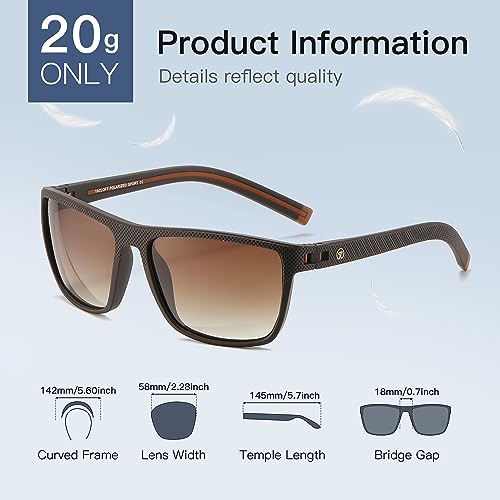 Polarized Sunglasses Men UV400 Protection - Unbreakable TR90 Frame, Fishing & Driving Sport Shades2