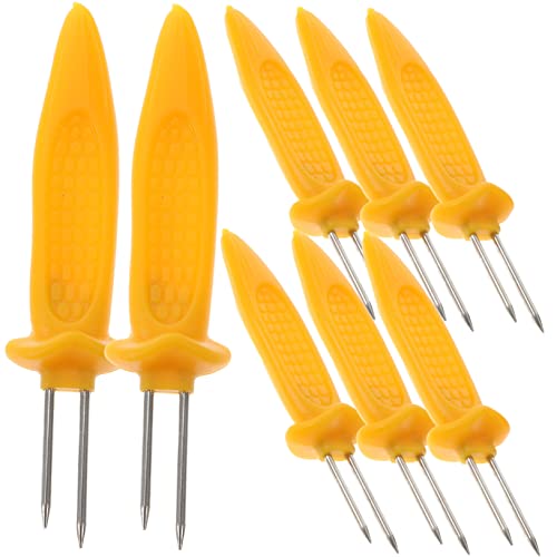 Levemolo 12piezas Tenedores De Acero Inoxidable para Mazorcas De Maíz Utensilios De Barbacoa para Cocción Casa Aire Fáciles De Limpiar y Resistentes La Oxidación