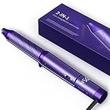 Hair Straightener and Curler 2 in 1 Ceramic，15S Superfast Heat up,13 Temperatures Flat Iron for Hair,Flat Iron Curling Iron in One with Negative Ions