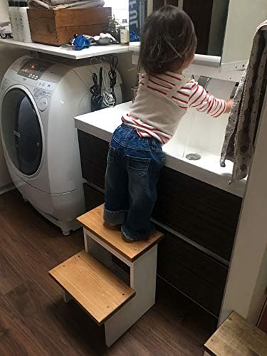 Amazon 踏み台 昇降 高さ 30cm 子供 ステップ ２段 トイレ 脚立 手洗い キッチン エボニー色 ホワイト 木 木材 天然木 ハンドメイド 職人 洗面所 おしゃれ かわいい カフェ 北欧 木製 観葉植物 プランター エボニー 30 Randt 踏み台 ステップ 通販