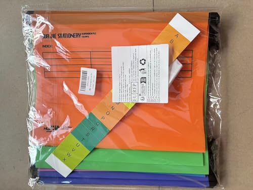 Hängemappen A4,QNLEMON 20 Stück Polypropylen Aktenschrank Hängemappen mit Tabs und Karteneinlagen für Schule Zuhause Arbeit Büro (5 Farbe)