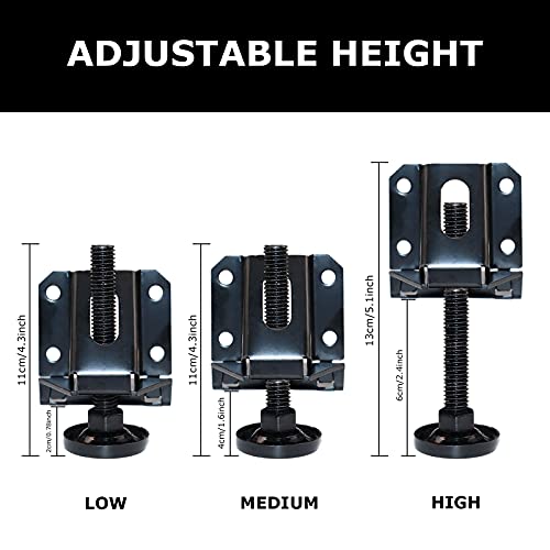 Loschen 8Pcs Heavy Duty Adjustable Leveling Feet For Furniture,Hexagon Nuts Lock Furniture Legs Levelers,For Table, Cabinets, Workbench,Shelving Units And More #TOP4