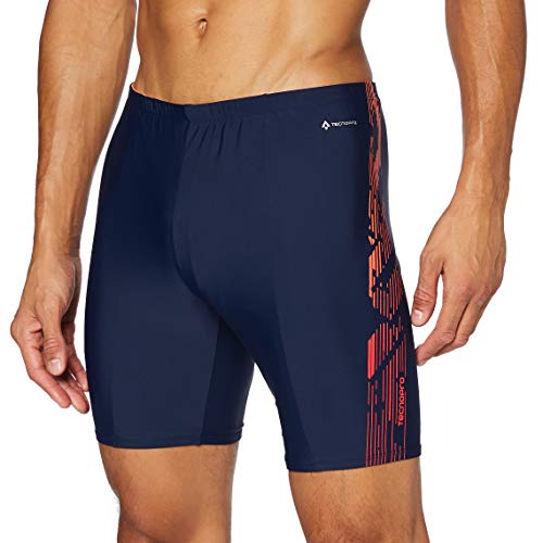 TECNOPRO Herren Jammer Rendy Badehose, Navy Dark/Orange Light, 7