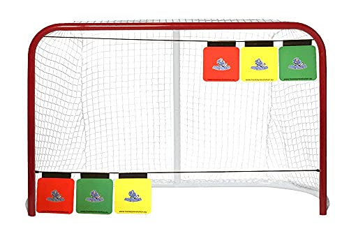 Hockey Revolution My Target Pro - Includes 6 Goal Targets & 1 Rubber Straps - Attaches To Most Hockey Goals - Practice Aid For Precision Aim & Shooting - Portable Equipment For Hockey Training #TOP1