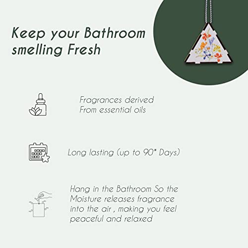 Image of Air Freshener For Toilet Bathroom Washroom Deodorizer Scent 5 ml. Essential Oil Diffuser Eliminates Odor Air Purifying Aroma Box Hanging Automatic Smell Remover (Green Apple Fragrance, 12 pcs)