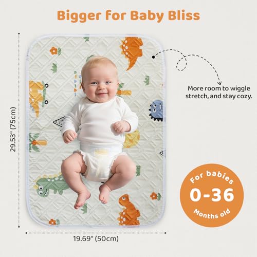 Diaper Changing Pads for Baby, Portable Change Mat, 3Layers Waterproof Change Pad Foldable Absorbent Mats for Women, Reusable Incontinence Underpads for Patient 20\'\'x27.5\'\' - Thumbnail 2