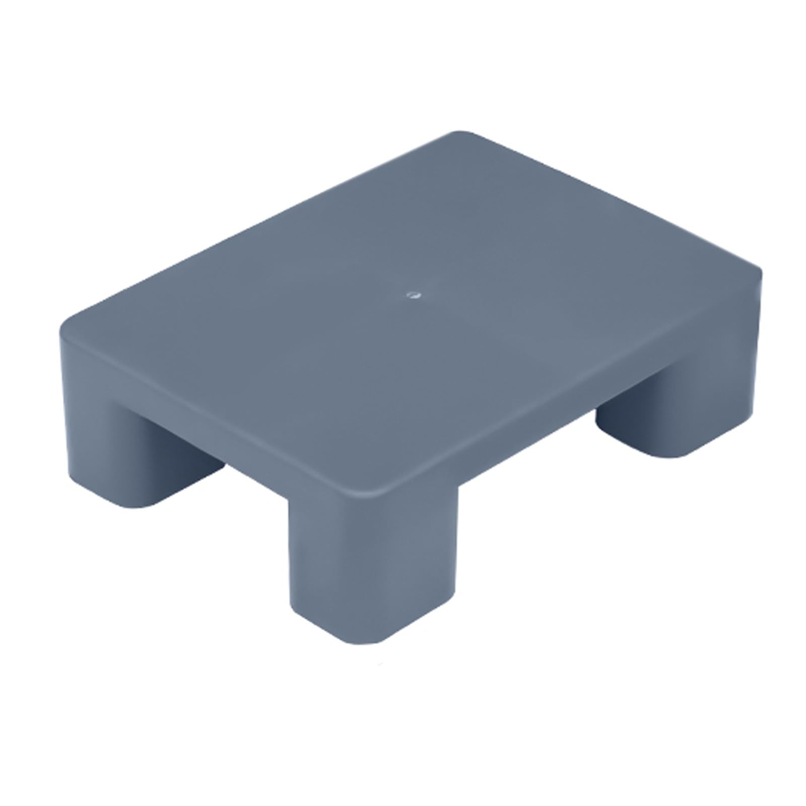 Pallet in plastica impermeabile, per magazzino, impilabile, in polietilene, per garage, supermercato, canile, giardino, cantina, patio (grigio, 60 x 40 x 12 cm)