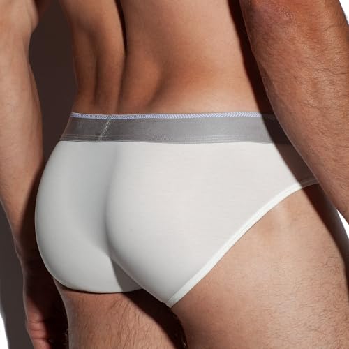 SALIGIA Retro Classic Men's Briefs - Premium Cotton Men's Underwear Pack with Breathable and Supportive Double-Layered Pouch 5