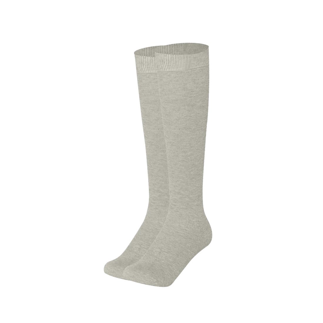 MUKHAKSH (Pack of 6 Pairs = 12 Socks Boys Cotton Lycra Melange Grey Knee Length Knee High Socks 2