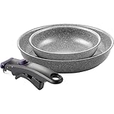 Ballarini バッラリーニ「 ヴィンチ セラミックフライパン 20cm / 26cm 専用取っ手 3点セット イタリア製 」取っ手のとれる IH 対応 深型 セラミック コーティング PFAS フリー 【日本正規販売品】Vinci Z1029-792